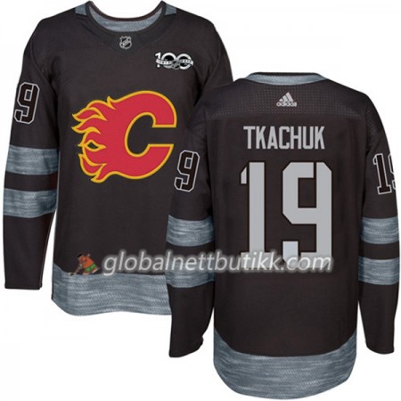 Calgary Flames Hockeydrakt Matthew Tkachuk 19 1917-2017 100th Anniversary Svart Adidas Authentic - Herre